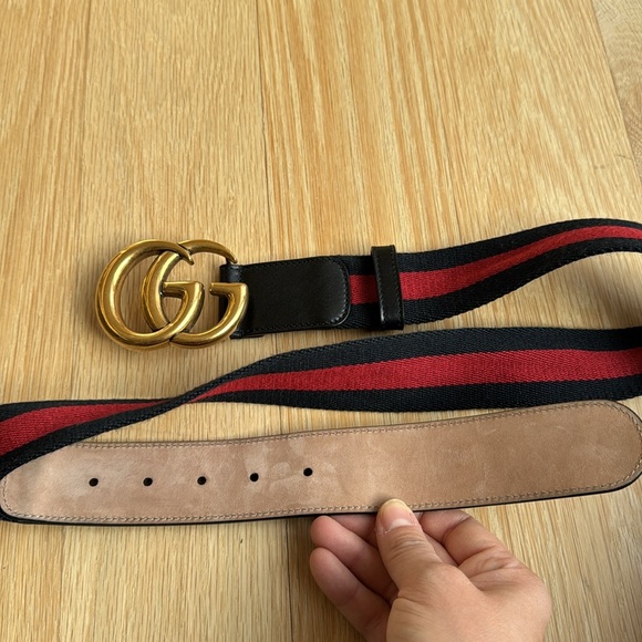 Gucci Web Accent Canvas Belt - Picture 6 of 8